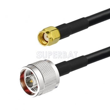 N Straight Plug to RP-SMA Straight Plug KSR195 100cm
