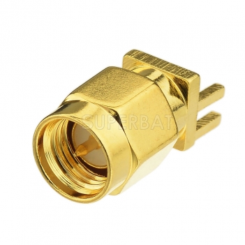 SMA Plug Male Straight Solder for 0.062 inch End Launch PCB Connector