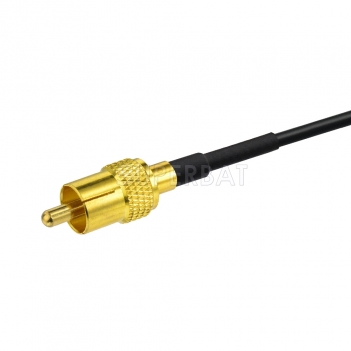 RCA Straight Plug to 3.5mm Straight Plug RG174 30cm