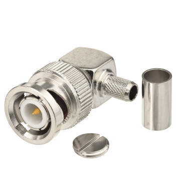 BNC Plug Male Connector Right Angle Crimp LMR-195