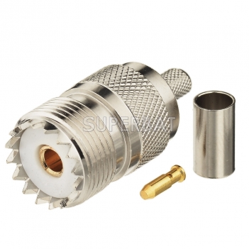 UHF Jack Female Connector Straight Crimp LMR-195