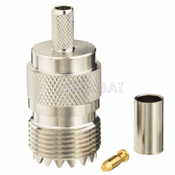 UHF Jack Female Connector Straight Crimp LMR-195