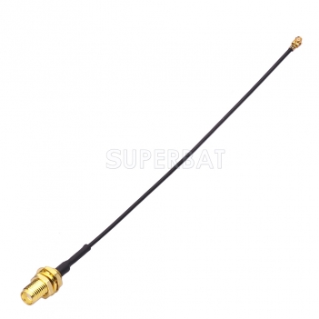 SMA BulkHead Jack to U.FL Right Angle Jack Flexible 1.37 15cm