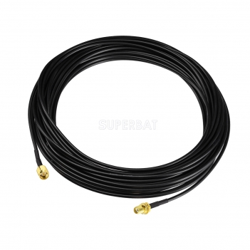 SMA BulkHead Jack to SMA Straight Plug RG174 100cm