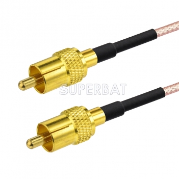 RCA Straight Plug to RCA Straight Plug RG179 100cm