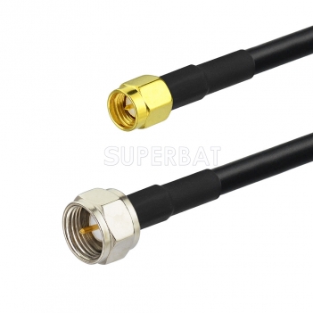 F Straight Plug to SMA Straight Plug KSR195 30cm