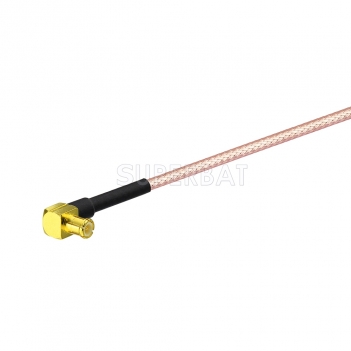 Superbat MCX Female to MCX Male Right Angle RG174 100cm GPS Extension Coax Cable for GPS Antenna