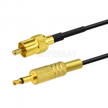 RCA Straight Plug to 3.5mm Straight Plug RG174 30cm