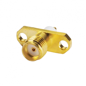 SMA Female 2 Hole Flange Jack Connector Straight with Solder Tab Pin