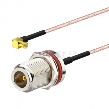 Superbat MCX Female to MCX Male Right Angle RG174 100cm GPS Extension Coax Cable for GPS Antenna