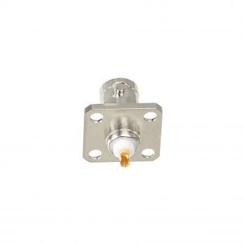 BNC Jack Female Connector Straight 4 Hole Flange Solder