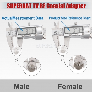 TV Jack Female to TV Plug Male Adapter Straight