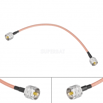 UHF Straight Plug to UHF Straight Plug RG142 30cm