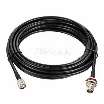 TNC BulkHead Jack with O-ring to TNC Straight Plug KSR195 500cm
