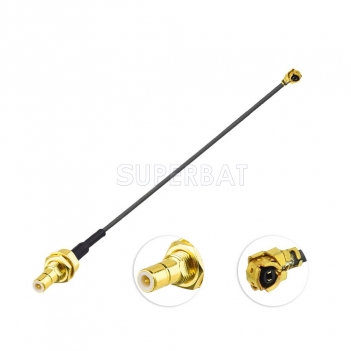 SMB to uFL/u.FL/IPX/IPEX RF Adapter Cable SMB bulkhead male jack with fixing nut OD 1.13 extension pigtail cable
