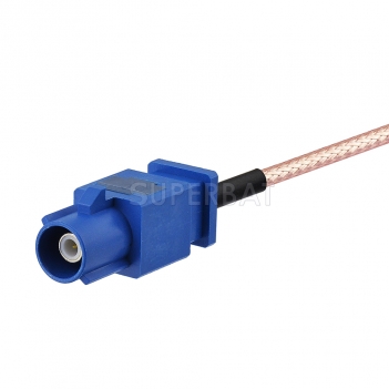 Fakra Signal Blue 1 Straight Plug to SMA Straight Plug RG316 15cm