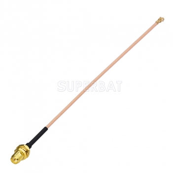 RP-SMA BulkHead Jack to U.FL Right Angle Jack RG178 15cm