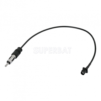 DIN Straight Plug to Fakra Jet Black Straight Plug RG174 30cm