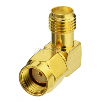 Superbat SMA female jack to RP-SMA plug male (female pin) RA connector adapter