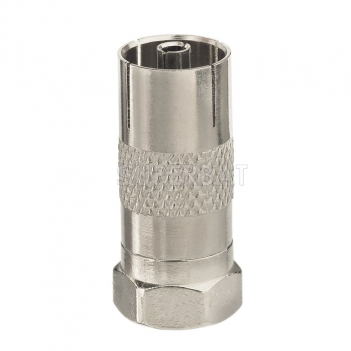 F Plug Male to TV Jack Female Adapter Straight