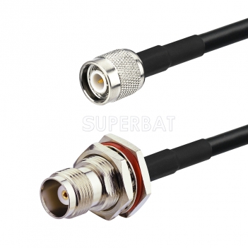 TNC BulkHead Jack with O-ring to TNC Straight Plug KSR195 500cm