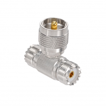 T type UHF PL259 Plug Male to 2x UHF S0239 Jack Female connector Adapter