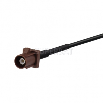 Fakra Nut Brown Straight Jack to Fakra Nut Brown Straight Plug RG174 300cm