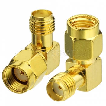 Superbat SMA female jack to RP-SMA plug male (female pin) RA connector adapter