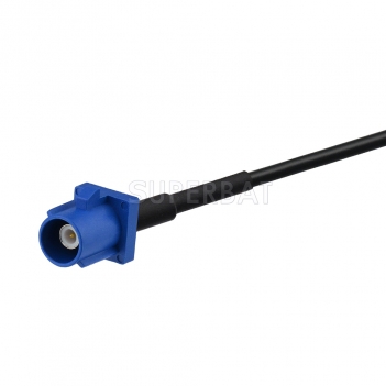 Fakra Signal Blue Straight Plug to SMA Straight Plug RG174 30cm