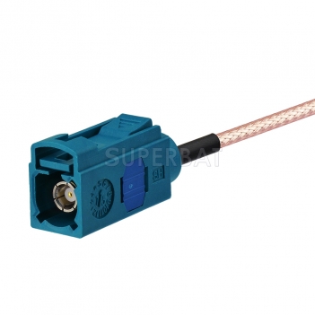 Fakra Water Blue Straight Jack to SMA Straight Plug RG316 50cm