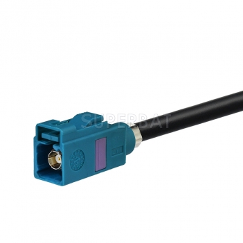 Fakra Water Blue Straight Jack to N Right Angle KSR195 100cm