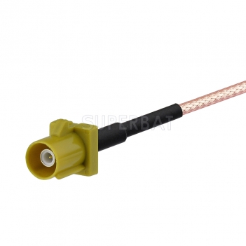 Fakra Curry Straight Jack to Fakra Curry Straight Plug RG316 200cm