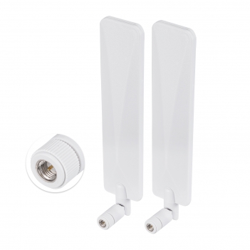 2PCS White 4G LTE Antenna 8dBi SMA Male Cellular Antenna for 4G LTE Wireless CPE Router Hotspot Cellular Gateway IoT Router