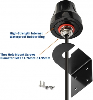 4G LTE Dual SMA Male MIMO Antenna Outdoor Fixed Bracket Wall Mount Antenna for 4G LTE Router Vehicle Truck RV Motorhome Marine Boat Mobile Cell Phone Booster System