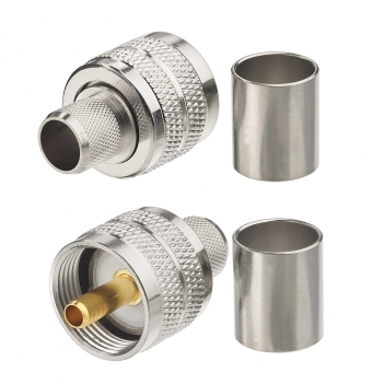 UHF Plug Male Connector Straight Crimp LMR-400