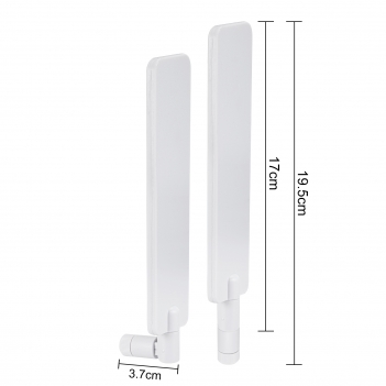 2PCS White 4G LTE Antenna 8dBi SMA Male Cellular Antenna for 4G LTE Wireless CPE Router Hotspot Cellular Gateway IoT Router