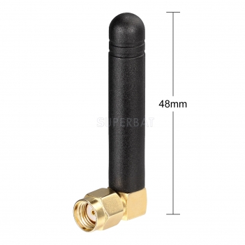 Small Dual Band WiFi 2.4GHz 5GHz 2dBi RP-SMA Plug Antenna