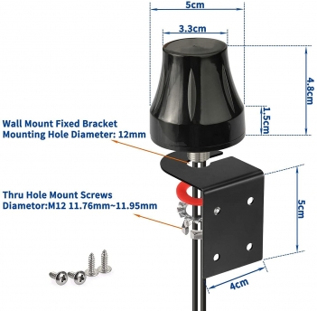 4G LTE Dual SMA Male MIMO Antenna Outdoor Fixed Bracket Wall Mount Antenna for 4G LTE Router Vehicle Truck RV Motorhome Marine Boat Mobile Cell Phone Booster System