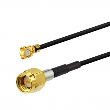 SMA Male to U.FL Jack Cable Using 1.37mm Coax, RoHS