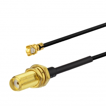 RF pigtail cable SMA female bulkhead with 15mm long thread to ufl/u.fl /ipex for 1.37mm cable