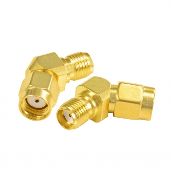 Superbat SMA Male Plug Reverse Polarity RA to RP SMA female Jack right angle RF Coax Adapter Connector