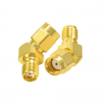 Superbat SMA Male Plug Reverse Polarity RA to RP SMA female Jack right angle RF Coax Adapter Connector