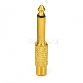RCA Jack Female to 6.3mm Plug Male Adapter Straight