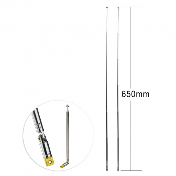 2PCS Superbat Indoor AM FM Radio Antenna 6 Section Telescopic Antenna