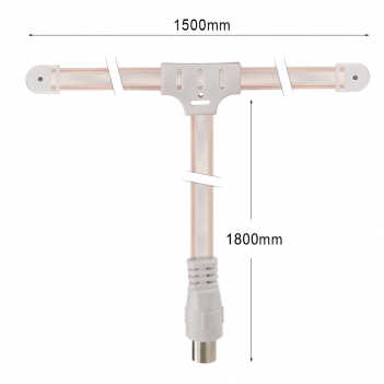 Superbat FM Dipole Antenna 75 Ohm F Type Male PAL Plug Connector for Home Table Top Stereo Sound Radio Receiver Tuner