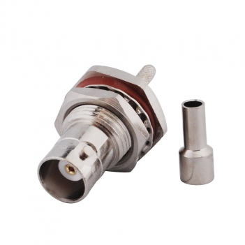 BNC Jack Female Connector Straight Bulkhead With O-Ring Crimp RG316 RG174 RG179