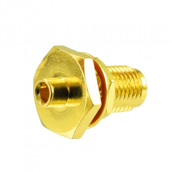 Superbat Waterproof SMA Female Bulkhead Solder Connector for Semi-rigid 0.086" Cable RG405