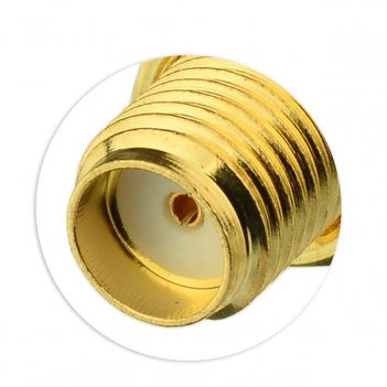 Superbat Waterproof SMA Female Bulkhead Solder Connector for Semi-rigid 0.086" Cable RG405