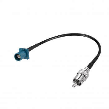 Fakra Water Blue Straight Plug to RCA Straight Plug RG174 15cm