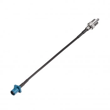 Fakra Water Blue Straight Plug to RCA Straight Plug RG174 15cm